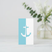 Carte De Visite Ancre bleue et blanche (Debout devant)