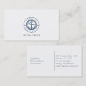 Carte De Visite Ancre de bateau (Devant / Derrière)