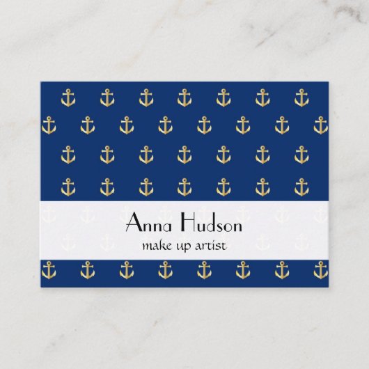 Carte De Visite Ancre de bateau, Ancre de navire, Capitaine de bat (Devant)