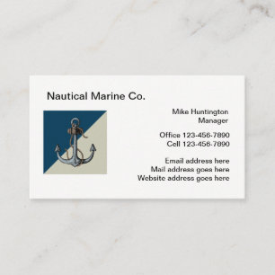 Carte De Visite Ancre de bateau marine nautique
