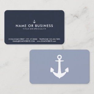Carte De Visite Ancre de navire simple personnalisable en couleur