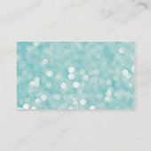 Carte De Visite Ancre de Parties scintillant nautique Aqua Bokeh (Dos)
