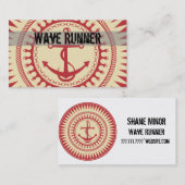 Carte De Visite Ancre de StellaRoot vers le bas (Devant / Derrière)