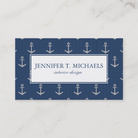 Carte De Visite Ancre flottante de Knit (Devant)