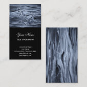 Carte De Visite Ancre grise bleuâtre nautique de parties (Devant / Derrière)