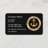 Carte De Visite Ancre marine classique double côté (Devant)