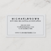 Carte De Visite Ancre marine gris (Dos)