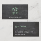 Carte De Visite Ancre (Mention) (Devant / Derrière)