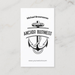 Carte De Visite Ancre moderne bateau de yacht côtier navire