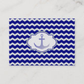 Carte De Visite Ancre Nautical Chevron (Dos)