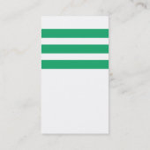 Carte De Visite Ancre nautique verte avec le monogramme (Dos)