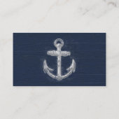 Carte De Visite Ancre nautique vintage (Dos)