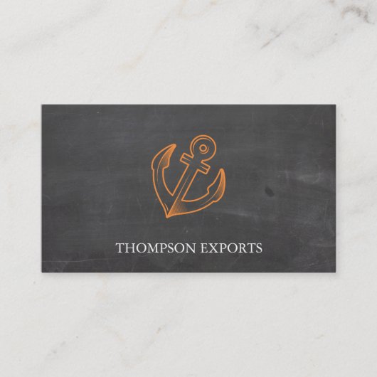 Carte De Visite Ancre (orange) (Devant)