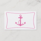 Carte de visite Ancre rose (Dos)