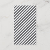 Carte De Visite Ancre Vintage gris charbon vertical (Dos)