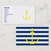 Carte De Visite Ancres Aweigh (Devant / Derrière)