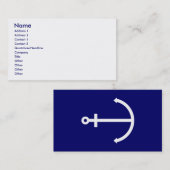 Carte De Visite Ancres Aweigh (Devant / Derrière)