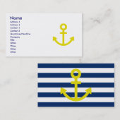 Carte De Visite Ancres Aweigh (Devant / Derrière)