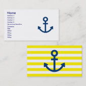 Carte De Visite Ancres Aweigh (Devant / Derrière)