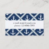 Carte De Visite Ancres Et Cordes (Dos)