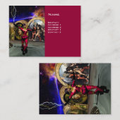 Carte De Visite ANDROID BALLET, Antique Red Science Fiction (Devant / Derrière)