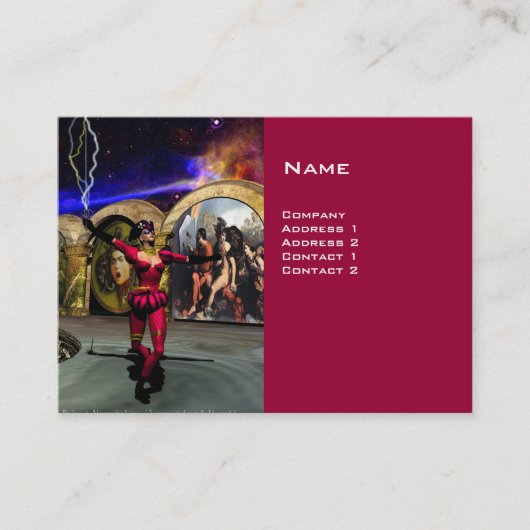 Carte De Visite ANDROID BALLET, Antique Red Science Fiction (Devant)