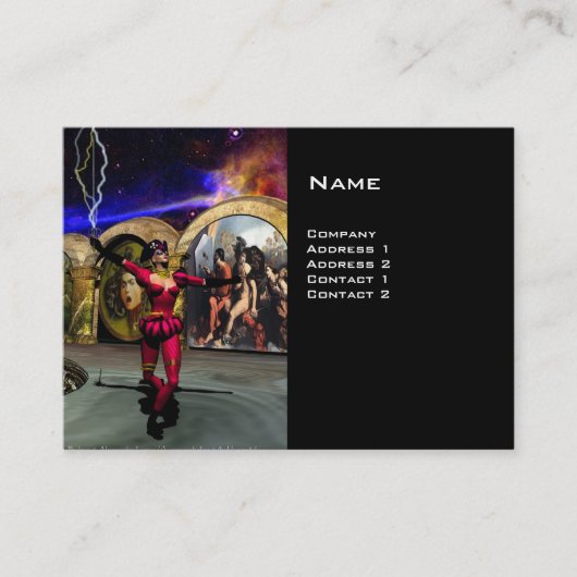 Carte De Visite ANDROID BALLET, Black Science Fiction (Devant)