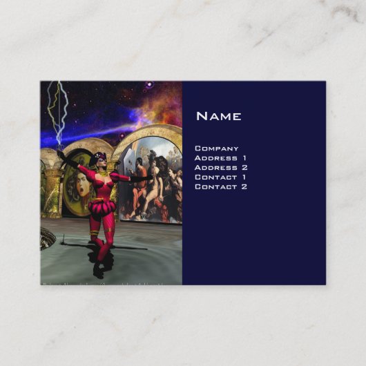Carte De Visite ANDROID BALLET, Blue Science Fiction (Devant)