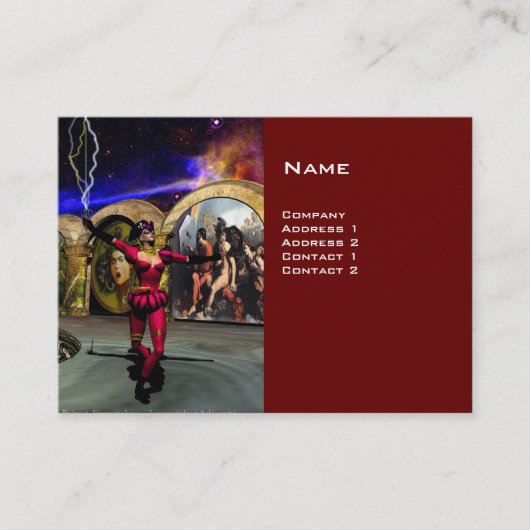 Carte De Visite ANDROID BALLET, Red Science Fiction (Devant)