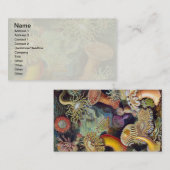 Carte De Visite Anémone de mer Nature scientifique Océan (Devant / Derrière)