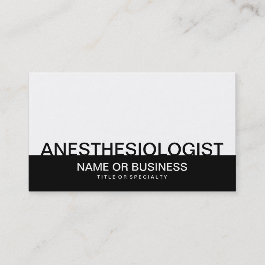 CARTE DE VISITE ANESTHESIOLOGUE (Devant)