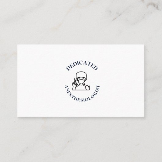 CARTE DE VISITE ANESTHESIOLOGUE DÉDIÉ (Devant)