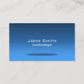 Carte De Visite Anesthésiste professionnel de l'espace bleu (Devant)