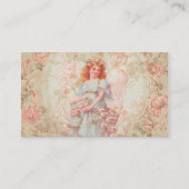 Carte De Visite Ange avec des fleurs (Devant)
