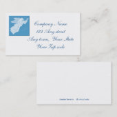 Carte De Visite ange bleu avec une note de forme arrière - plan (Devant / Derrière)
