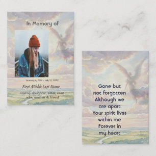 Carte De Visite Ange de souvenir Ciel Nuages