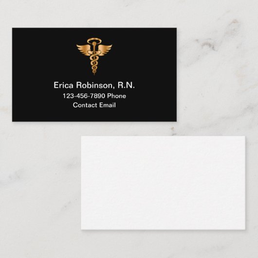 Carte De Visite Ange d'infirmière simple et enregistrée (Devant / Derrière)