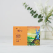 Carte De Visite ANGE DOUCE rose bleu blanc vert noir brun (Debout devant)