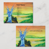 Carte De Visite ANGE DOUCE rose violet bleu marron (Devant / Derrière)