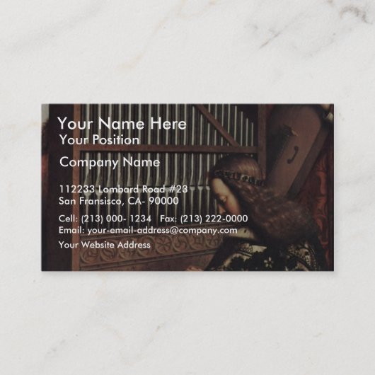 Carte De Visite Ange jouant par Hubert Van Eyck (la meilleure (Devant)