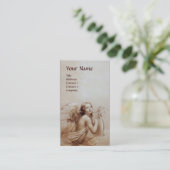 Carte De Visite ANGE JOUER LYRA SUR LE MONogramme DES NUAGES (Debout devant)