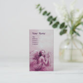 Carte De Visite ANGE JOUER LYRA SUR LE MONogramme DES NUAGES (Debout devant)