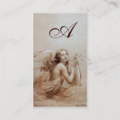 Carte De Visite ANGE JOUER LYRA SUR LE MONogramme DES NUAGES (Dos)