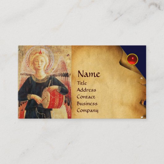 CARTE DE VISITE ANGE MUSICAL JOUER À LA DROME (Devant)