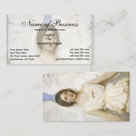 Carte De Visite Ange par Abbott Thayer (Devant / Derrière)