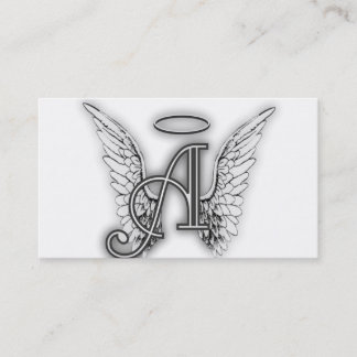 Carte De Visite Angel Alphabet Un Premier Dernier Âge Halo