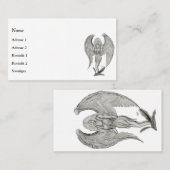 Carte De Visite Angel, Art crayon (Devant / Derrière)