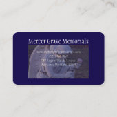 CARTE DE VISITE "ANGEL AVEC ROSE/REPOS EN PAIX" (Dos)