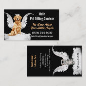 Carte De Visite Angel Chat et Chien Services de pose pour animaux  (Devant / Derrière)