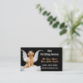 Carte De Visite Angel Chat et Chien Services de pose pour animaux  (Debout devant)